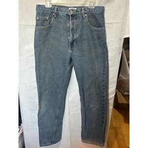 Old Navy Outlet Mens Straight Leg Blue Jeans Medium Wash 35x30 100% Cotton